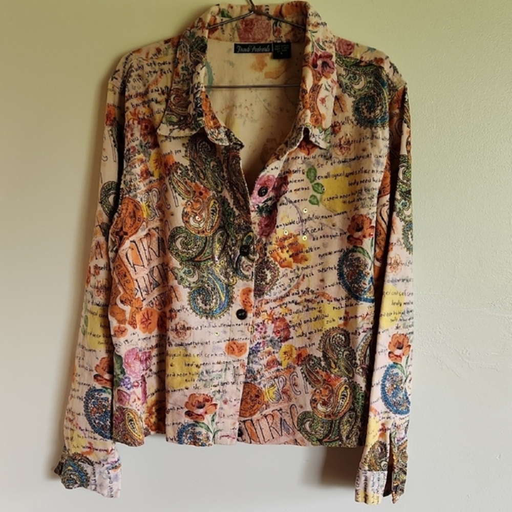 French Postcards, 100%‎ cotton corduroy  - Size L